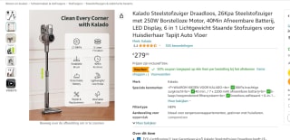 54% OFF-Kalado Steelstofzuiger Draadloos 6 in 1 voor Huisdierhaar Tapijt Auto Vloer