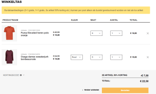 2e artikel 50% korting op Puma en Osaga Sweat bij Scapino