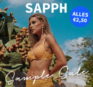 Alle lingerie en badmode vanaf €2,50 tijdens de Sapph sample sale in Maassluis 3 t/m 5 september