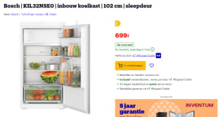 Bosch Serie 2 KIL32NSE0 voor €699 bij Bol.com