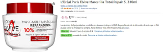 3 Botes de L'Oréal Paris Elvive Mascarilla Total Repair 5, 310ml por 7.38€