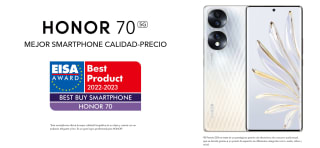 Móvil Honor 70 8GB 128GB + Earbuds 2 Lite + carcasa negra por 449€