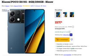 POCO X6 - 256 GB Blauw voor €217,56 bij Bol