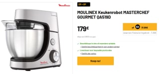 Moulinex Keukenrobot Masterchef Gourmet QA519D voor €179 bij ElektroDepot