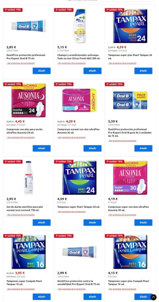 Recopilación -70% de Descuento en la Segunda Unidad desde Carrefour.