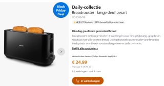 Philips Daily Collection HD2590/90 broodrooster voor €23,75 bij Philips