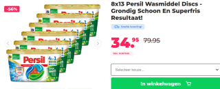 8x13 Persil Wasmiddel Discs voor €34,95 bij Voordeelvanger
