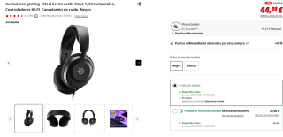 Auriculares gaming Steel Series Arctis Nova 1, Circumaurales, Controladores HI-FI por 44,99€