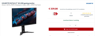 GIGABYTE M27UA - LED-Monitor voor €339 bij Alternate in België