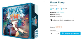 Juego de Mesa Freak Shop por 6€