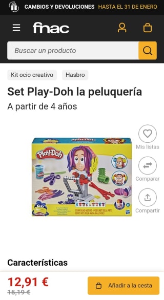 Play-Doh La Peluquería cortes divertidos por 12,91€.