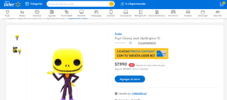 Pop! Disney Jack Skellington 15 por $7.990