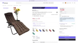 Cojín Tumbona Reclinable REINO MANSIDI con Almohada por 14,60€