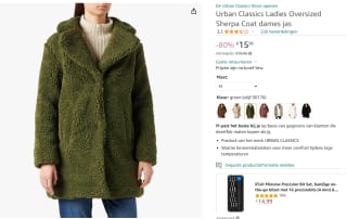 Urban Classics Winterjas voor €15,96 bij Amazon