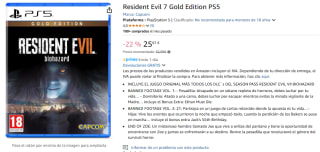 Videojuego Resident Evil 7 Gold Edition PS5 por 25,61€