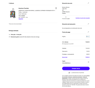 Maleta de CABINA de los AVENGERS AMERICAN TOURISTER 55cmx40cmx20cm por 66,60€