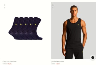 10% extra kassa korting op de Lyle and Scott sale van 50%