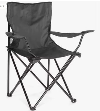 Silla Plegable de Camping de Acero, 50x50x80cm, color negro por 11,15€ (6,69€ usuario nuevo)