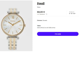Reloj para Mujer Fossil por 68€