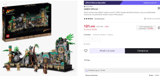 Lego Indiana Jones 77015 Templo del Ídolo Dorado por 113,49€ (cuenta nueva por 109,49€)