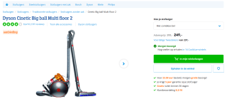Dyson Cinetic Big Ball Multifloor 2 - Stofzuiger zonder zak voor €249 bij Coolblue