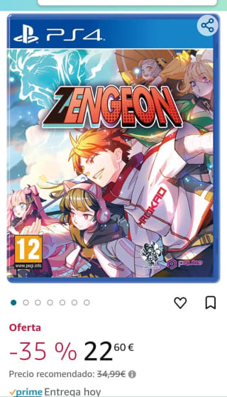 Zengeon PlayStation 4 por 22,60€.