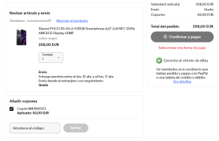 Móvil Poco X5 5G 61GB 28GB por solo 208€