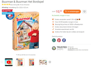 Buurman & Buurman Het Bordspel voor €10 bij Lobbes