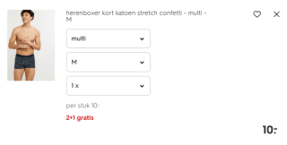 Alle ondergoed 2+1 gratis bij Hema