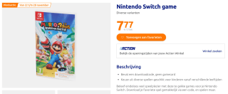 Nintendo Switch Games voor 7,77 euro