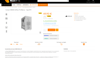 Corsair 3000D Airflow TG Blanca Caja ATX por solo 49,90€