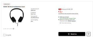 Kodak koptelefoon voor maar €2 bij Mediamarkt