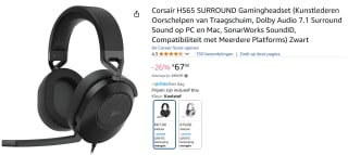 Corsair HS65 Surround Gaming Headset - Carbon - PC & Mac voor €67 bij Amazon