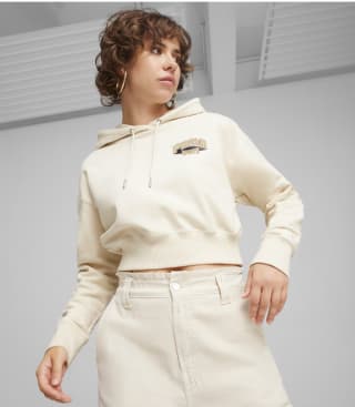 Sudadera de mujer Puma Team For The Fanbase Cropped Hoodie Tr Puma por 27.98€