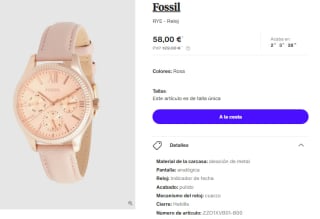 Reloj de Mujer Fossil RYE por 58€