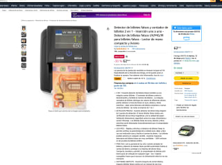 Detector de billetes falsos y contador de billetes 2 en 1 por solo 56,39€