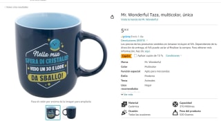 Taza Mr Wonderful por 4,30€ (italiano)