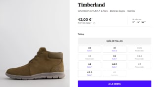 Calzado marca Timberland desde 30€