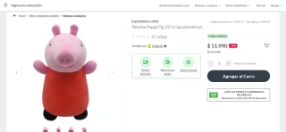 Peluche Peppa Pig 25Cm Squishmallows por $11.990
