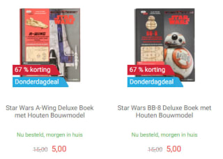 Star Wars Deluxe Boek met Houten Bouwmodel voor €5 bij Lobbes