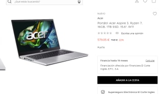 Portátil Acer Aspire 3 por 579€
