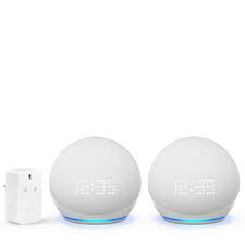2 Echo Dot with Clock 5th Gen for £69.96 at QVC UK