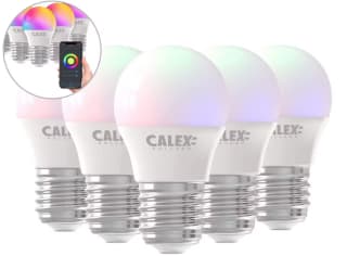 Calex Smart LED Lamp E27 RGB + W - 5- pack voor €voor €19,95 bij iBOOD