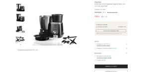 Robot de cocina marca Magefesa Magchef Black 3,3 litros de capacidad por 119€