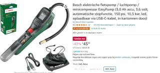 Bosch elektrische fietspomp voor €45,99 bij Amazon