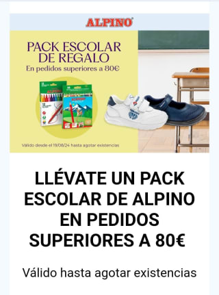 Regalo Pack Alpino con compra en Pablosky.