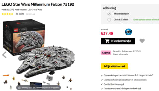LEGO Star Wars Millennium Falcon 75192 voor €637,49 bij Intertoys