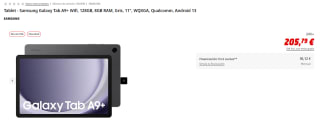 Tablet - Samsung Galaxy Tab A9+ Wifi, 128GB, 8GB RAM, 11", WQXGA, Qualcomm, Android 13 por 195.79€