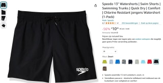 Speedo Essential 13" zwembroek voor €10,90 bij Amazon