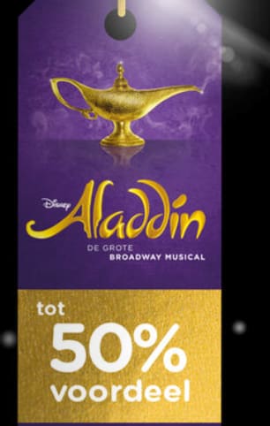 Tickets voor Aladdin de Musical Black met 50% korting